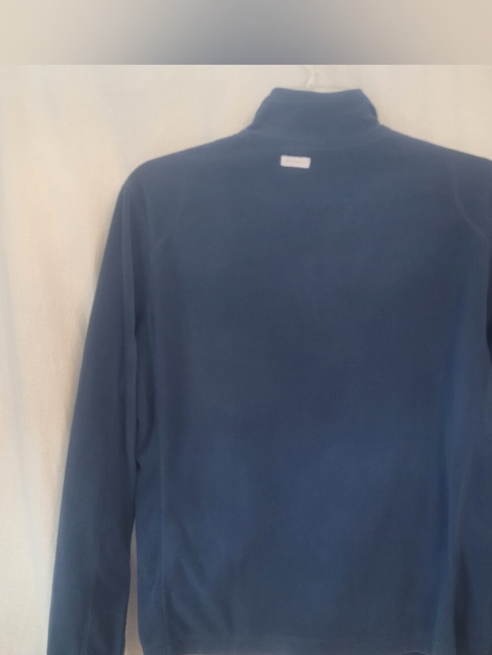 Columbia Navy Quarter-Zip Pullover Fleece Sweater w/ Embroidered  'M' Michigan - Picture 5 of 9